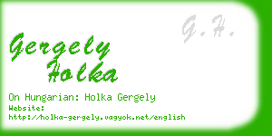 gergely holka business card